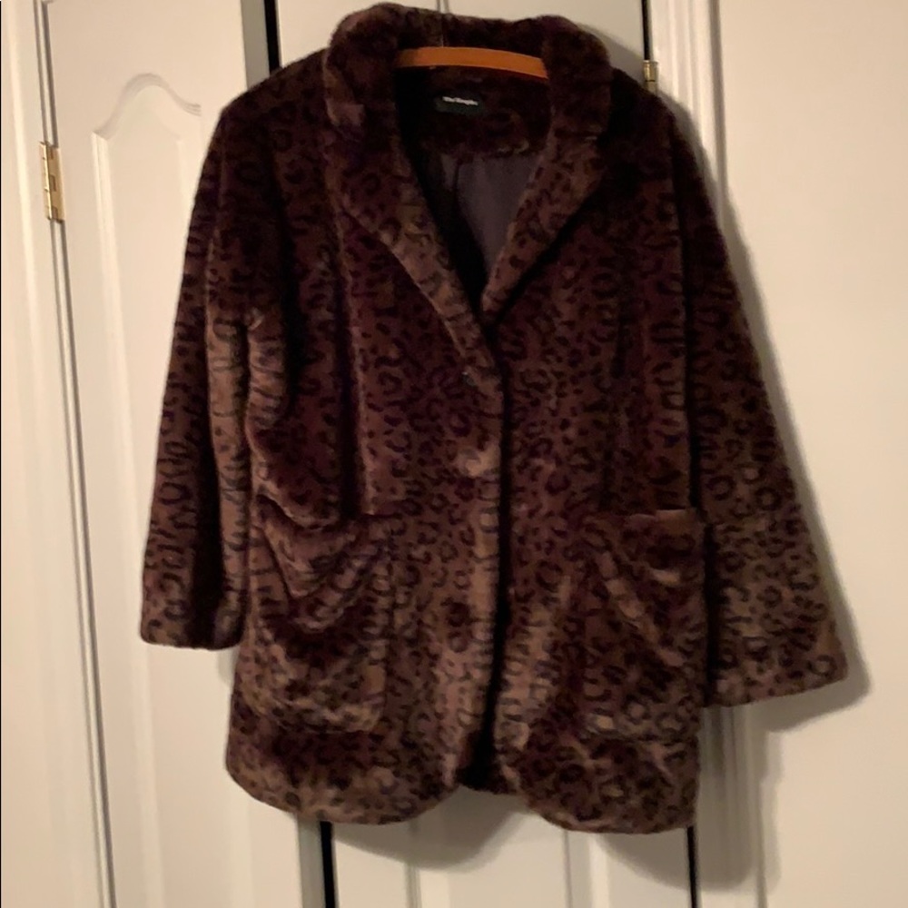 Faux leopard jacket